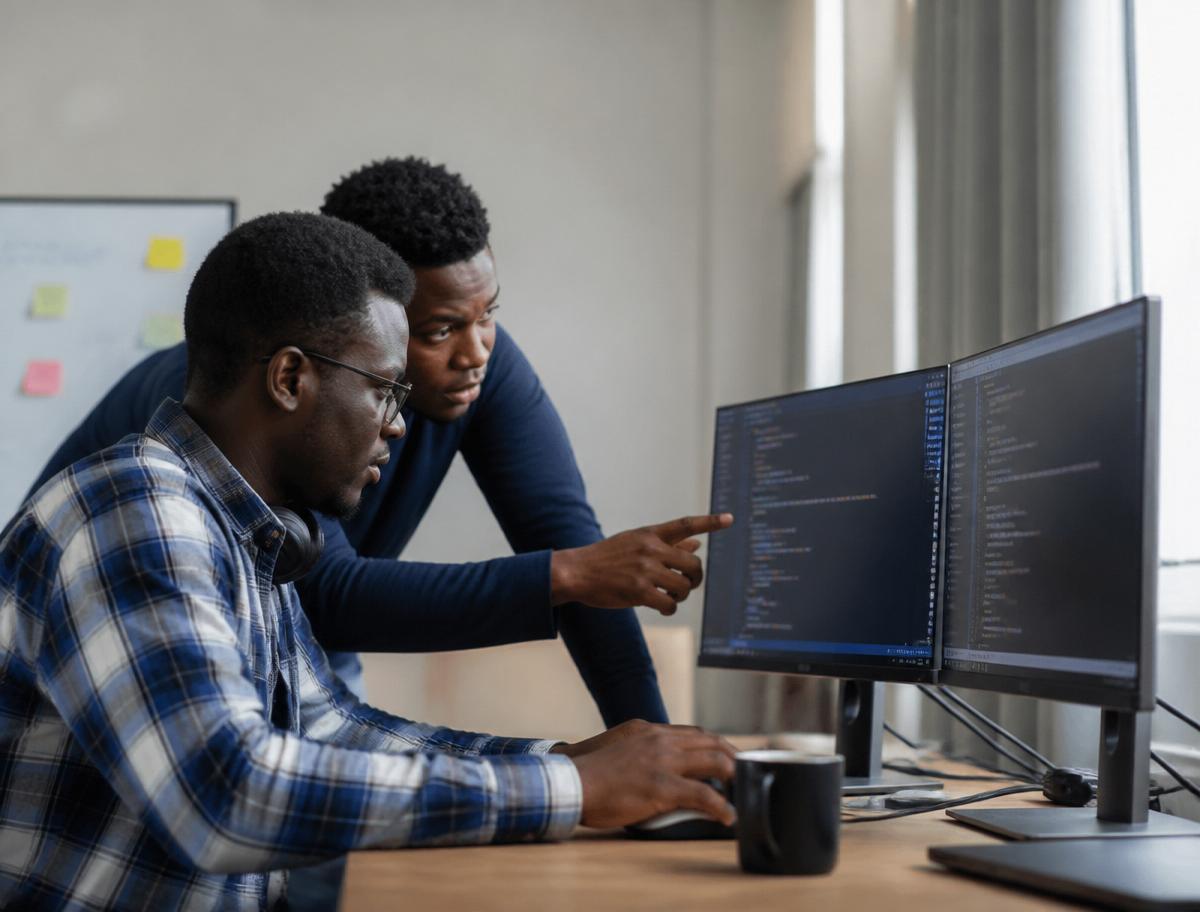 Developers collaborating